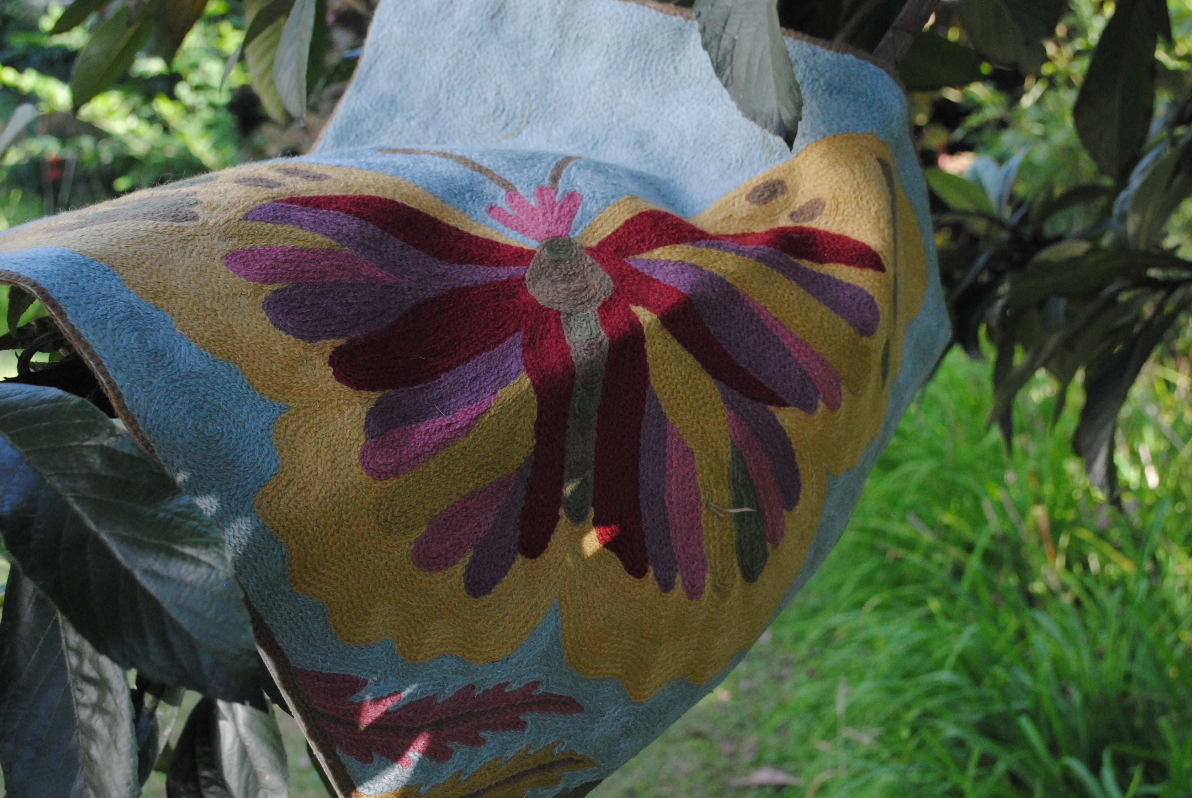 Butterfly Hand Embroidered Cushion Cover