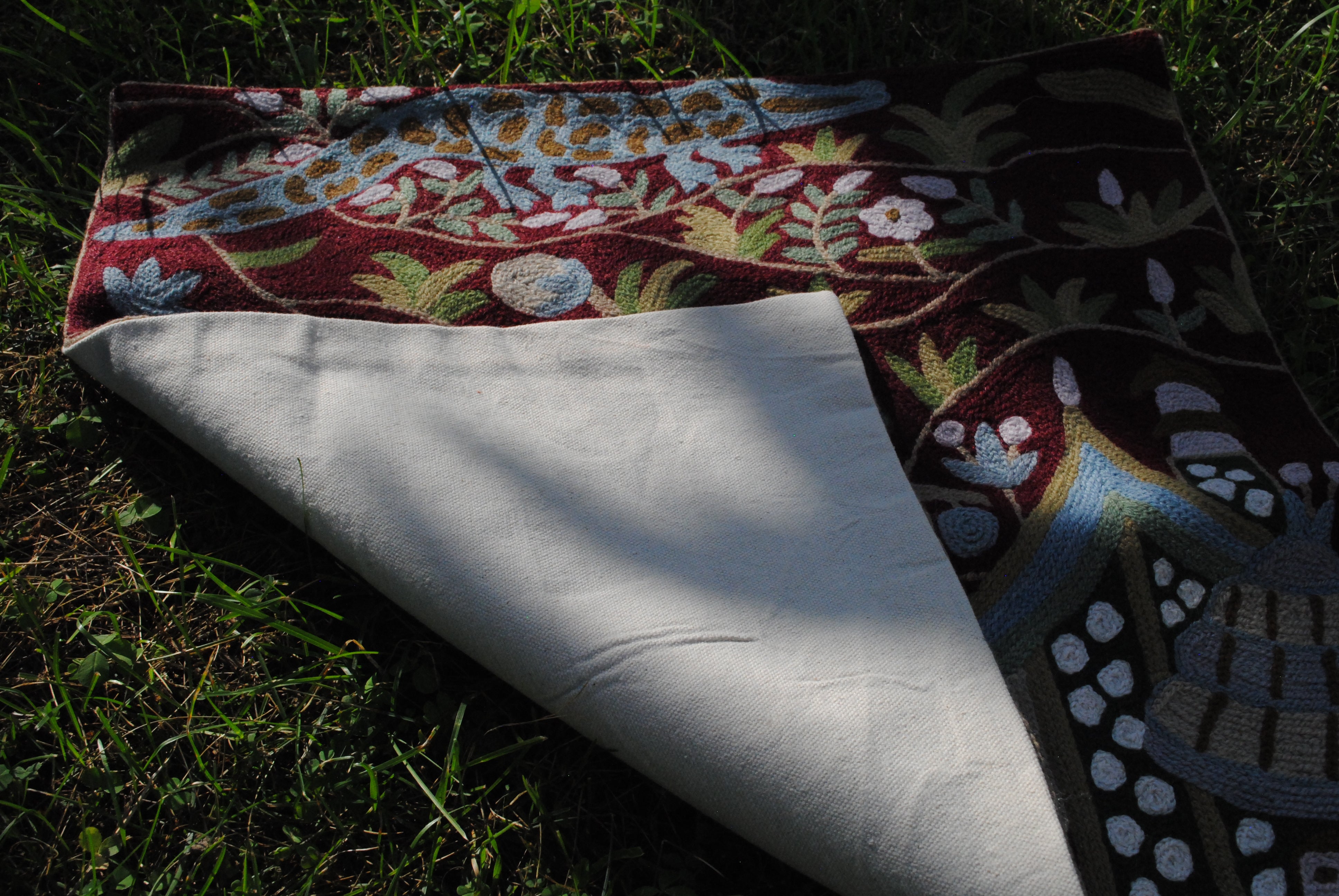 Jungle Hand-Embroidered Cushion Cover