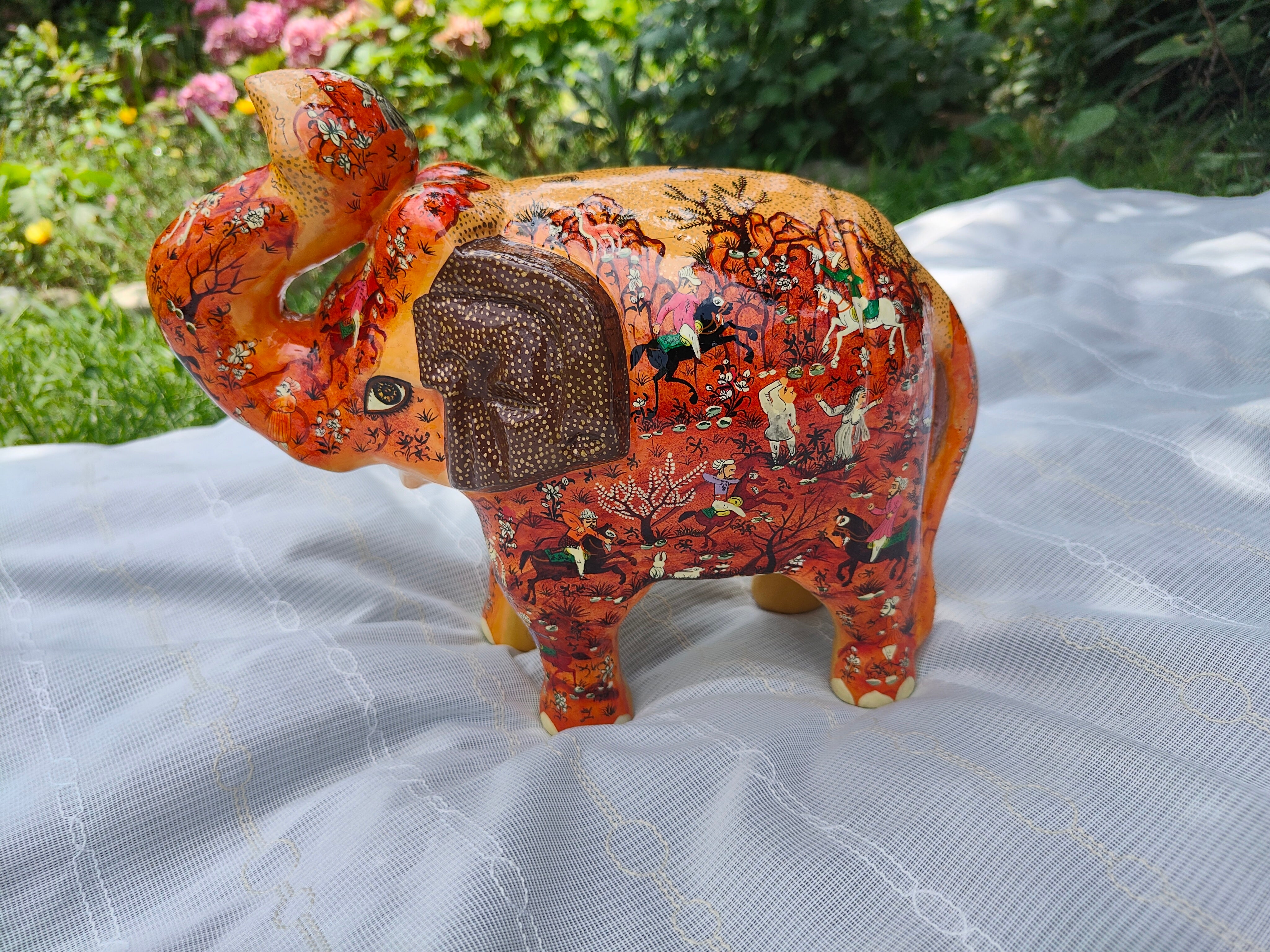 Sonth x Fayaz Ahmad Jan - Master Piece Decorative Elephant - In Red