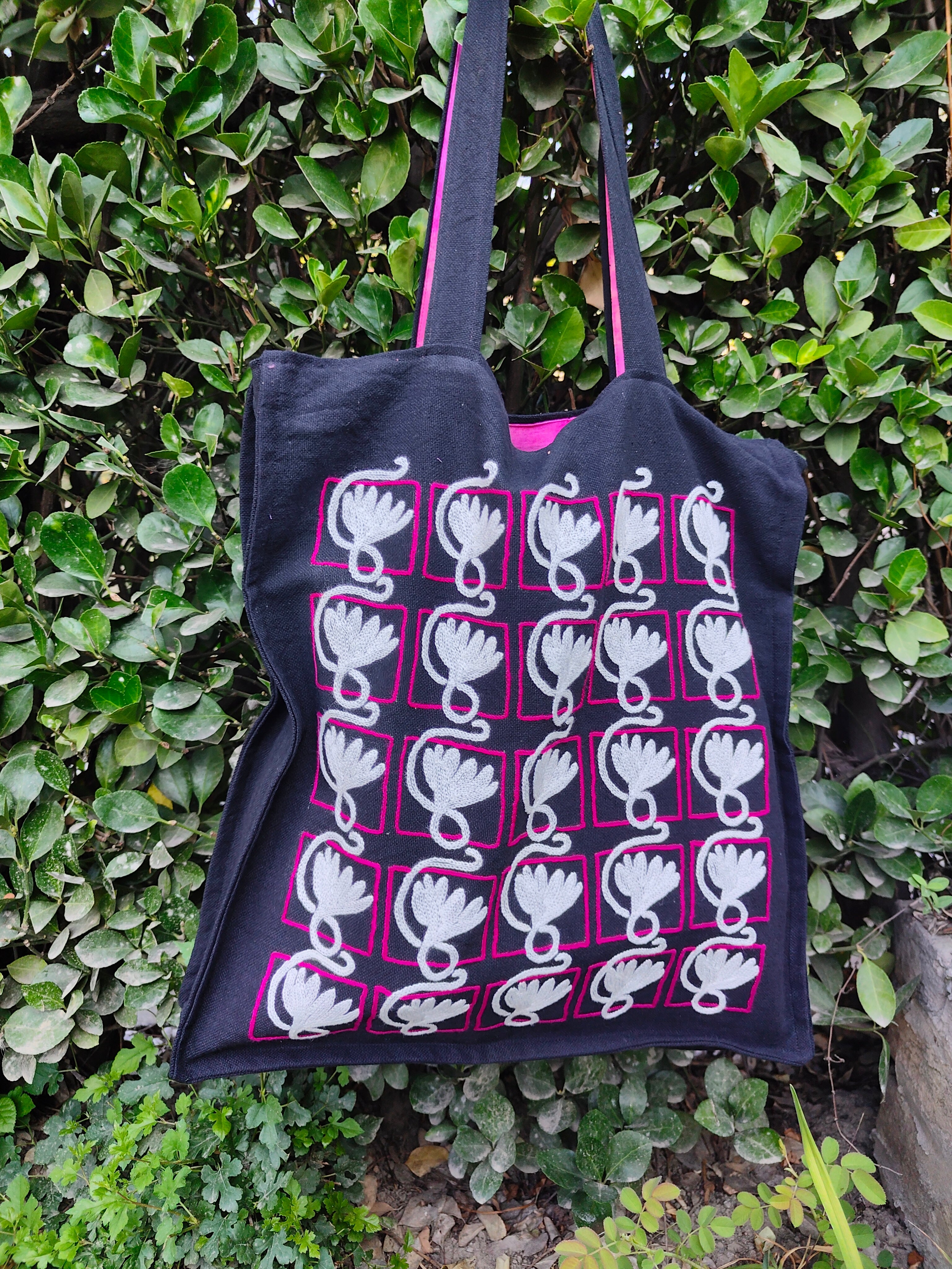 Hand-Embroidered-Black Posh Bag
