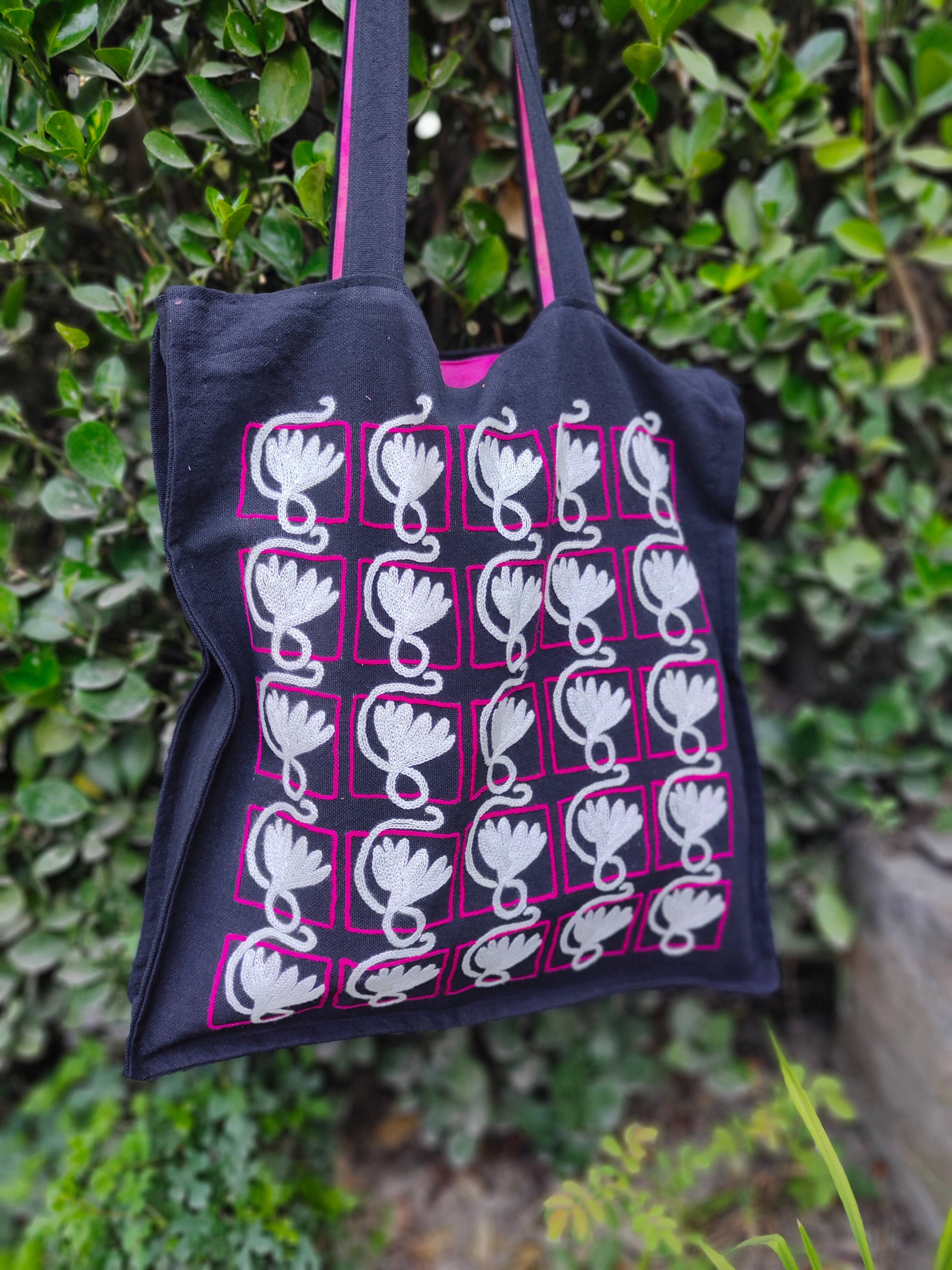 Hand-Embroidered-Black Posh Bag