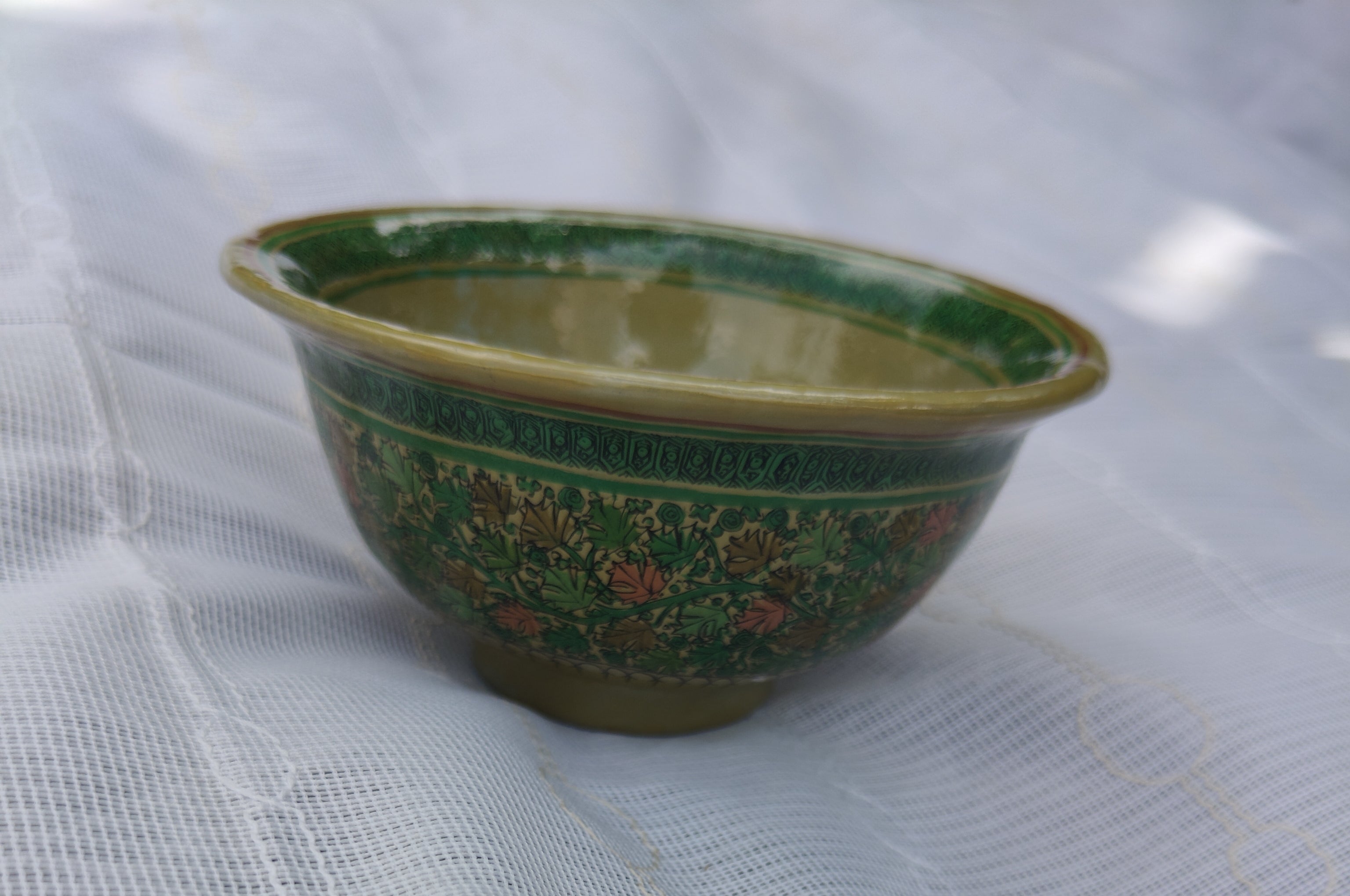 Sonth x Fayaz Ahmad Jan - Green Bowl with Chinar Pattern