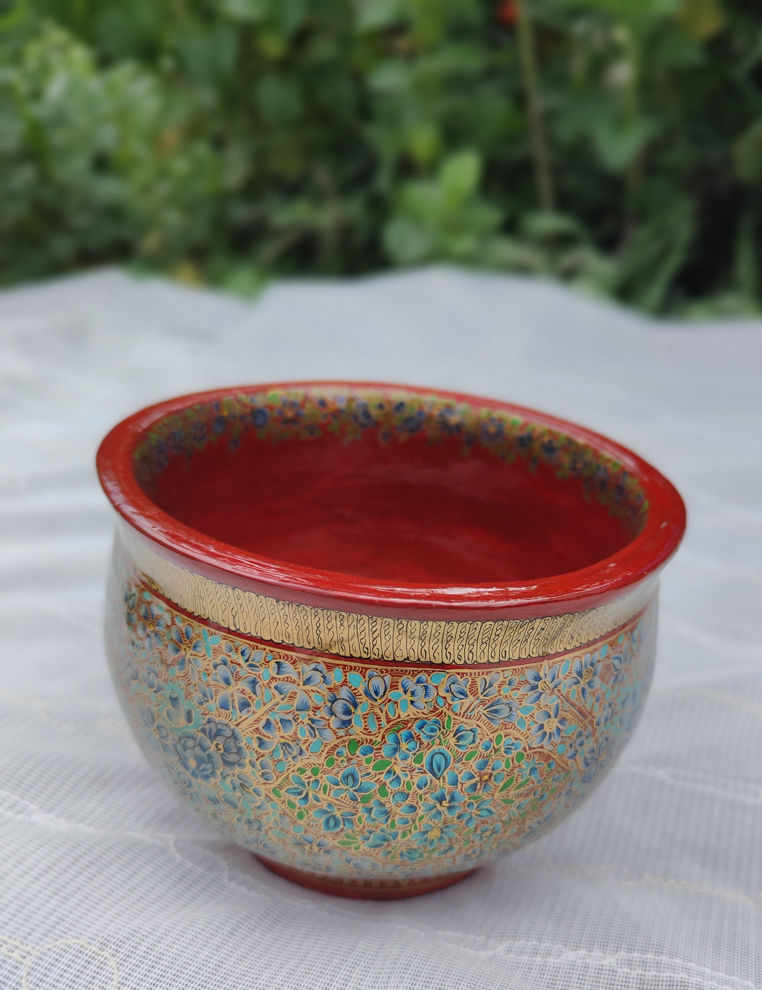 Sonth x Fayaz Ahmad Jan - Red And Turquoise Bowl