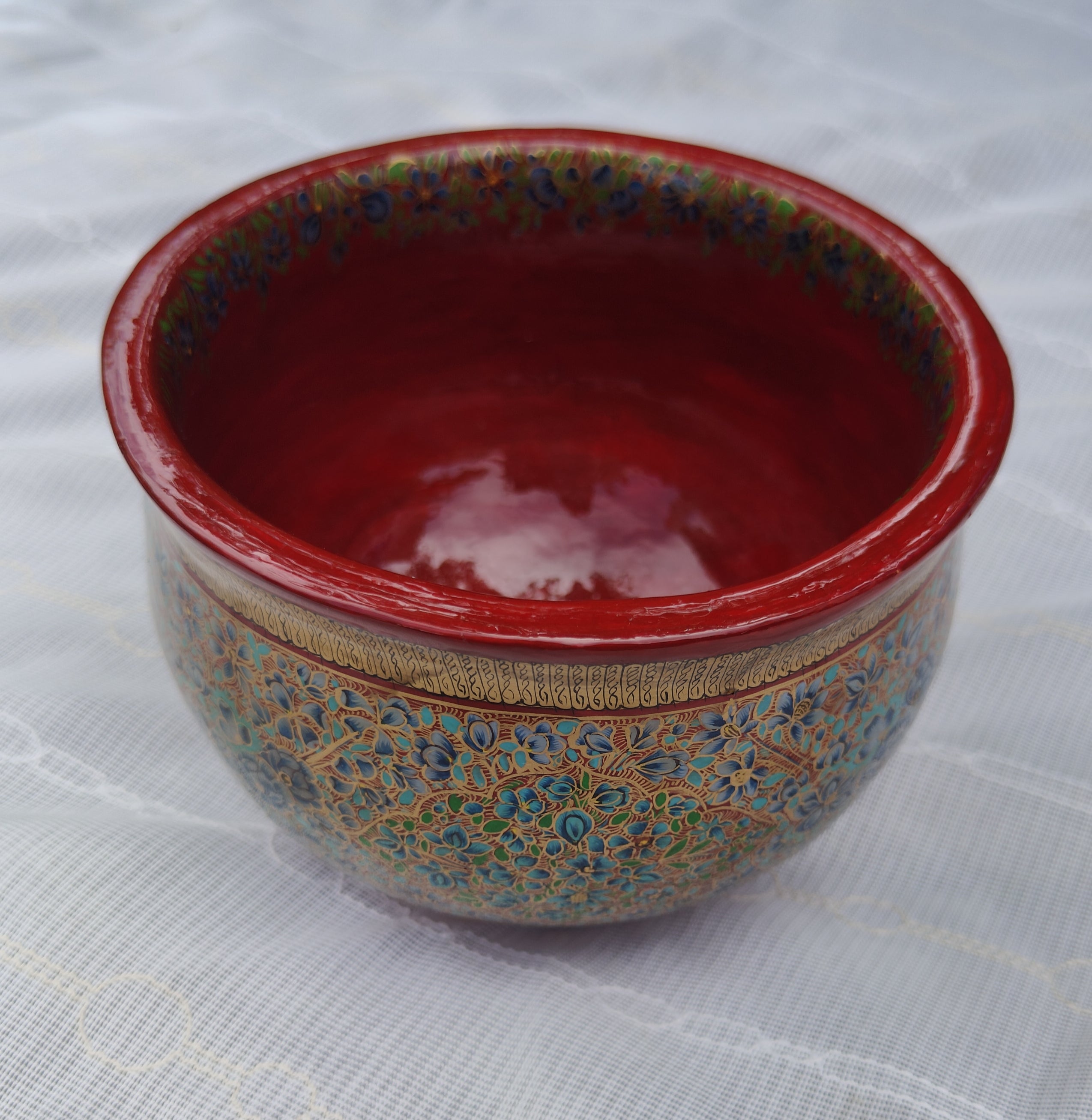 Sonth x Fayaz Ahmad Jan - Red And Turquoise Bowl