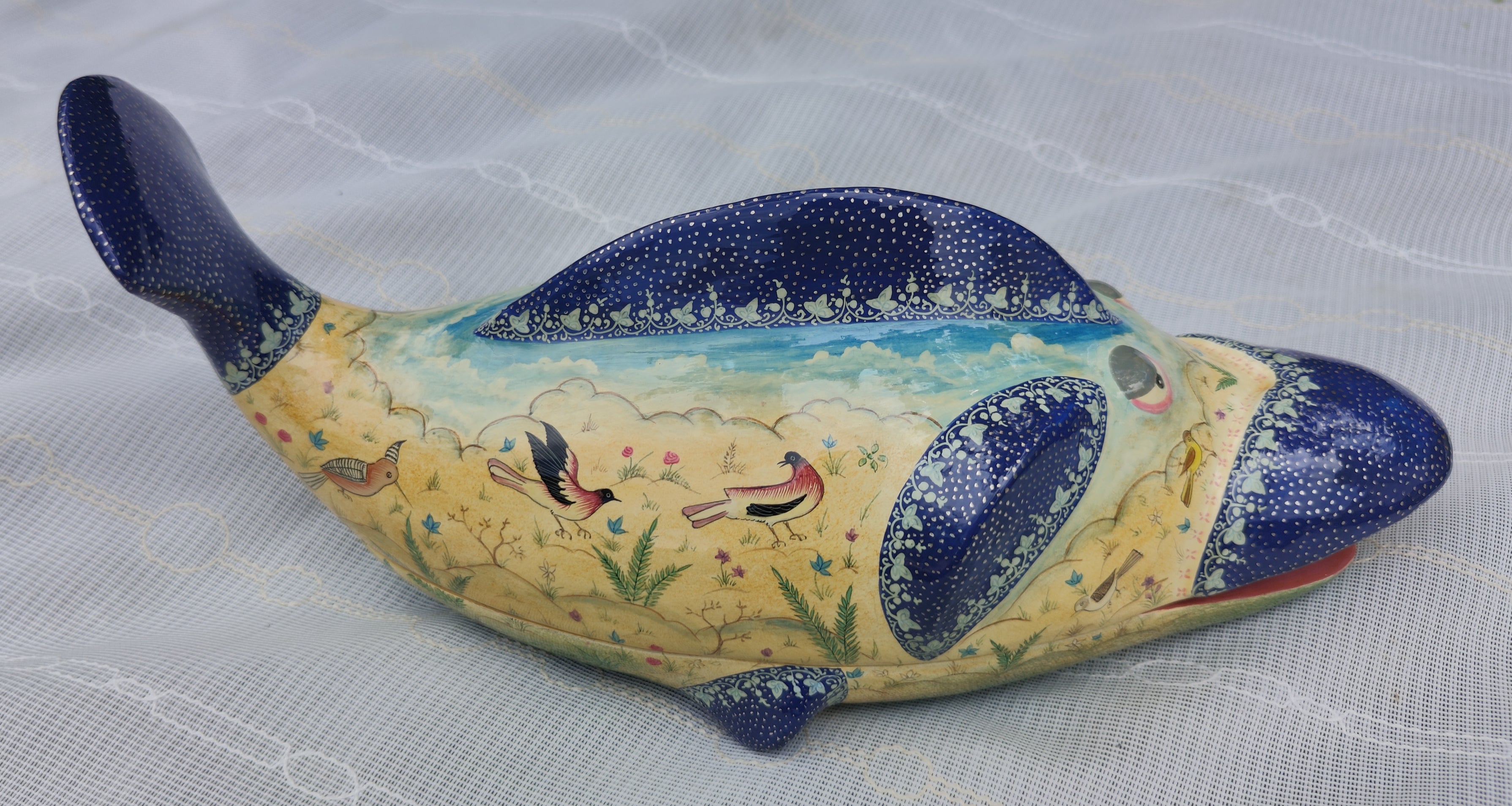 Sonth x Fayaz Ahmad Jan -  Papier-mâché Decorative Blue Fish