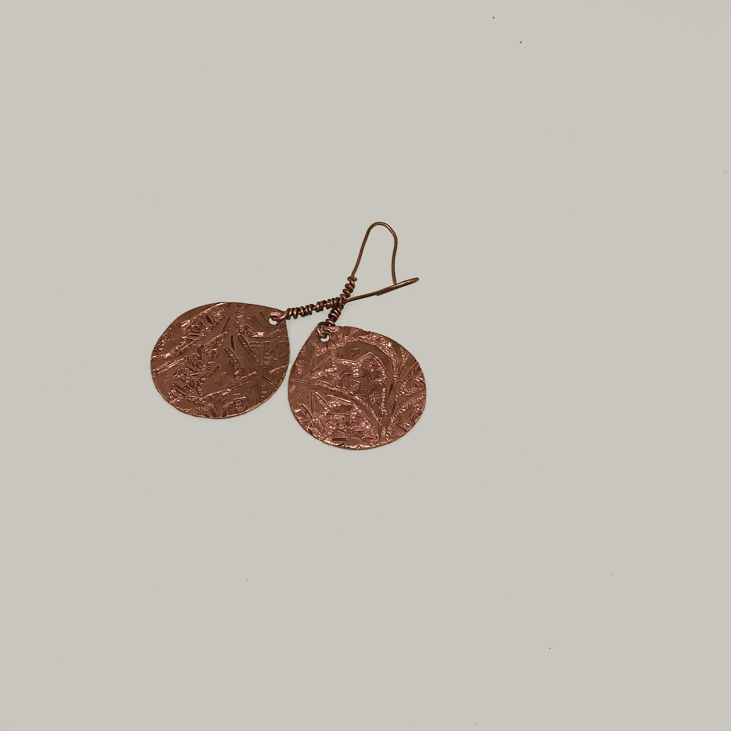 Full Moon Copper Earrings