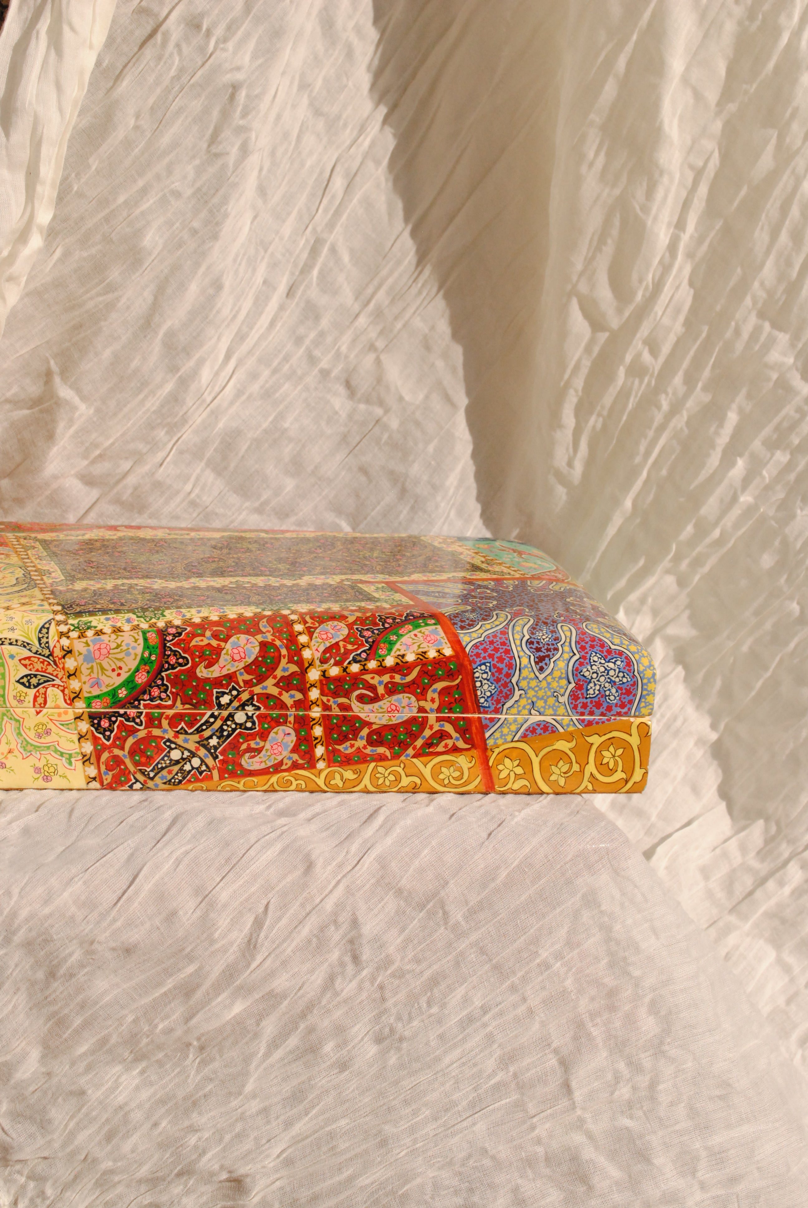 Hand-painted Papier Mache Coaster - Alif Bey