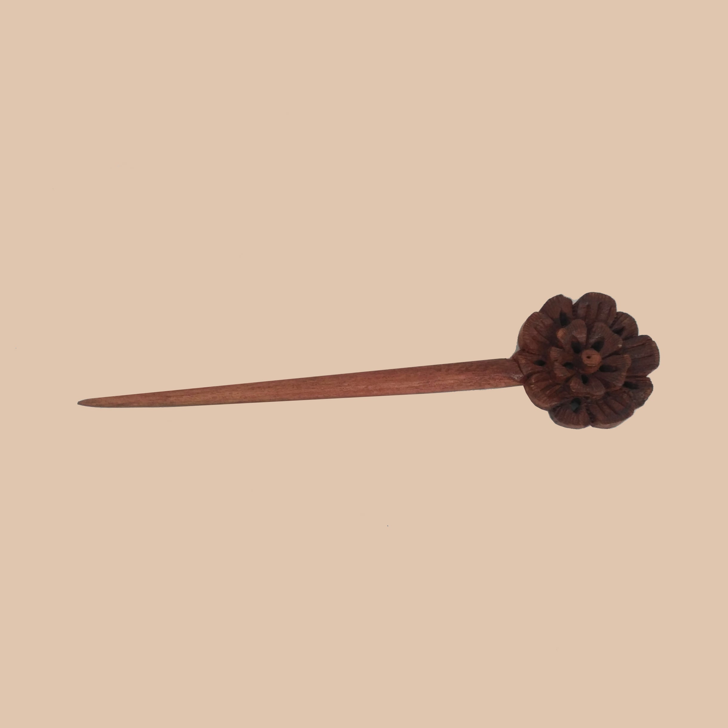 Floral Wooden Hair Pin