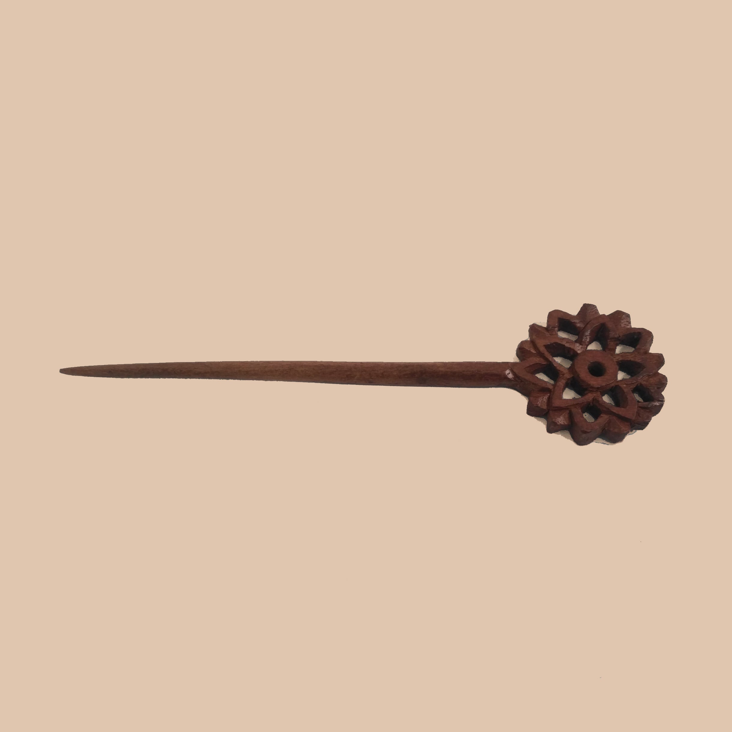 Floral Wooden Hair Pin
